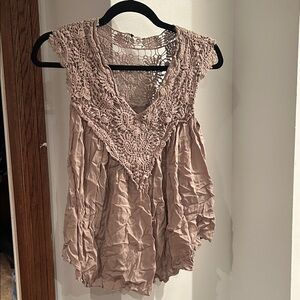 Elegant Lace Trimmed Women's Top